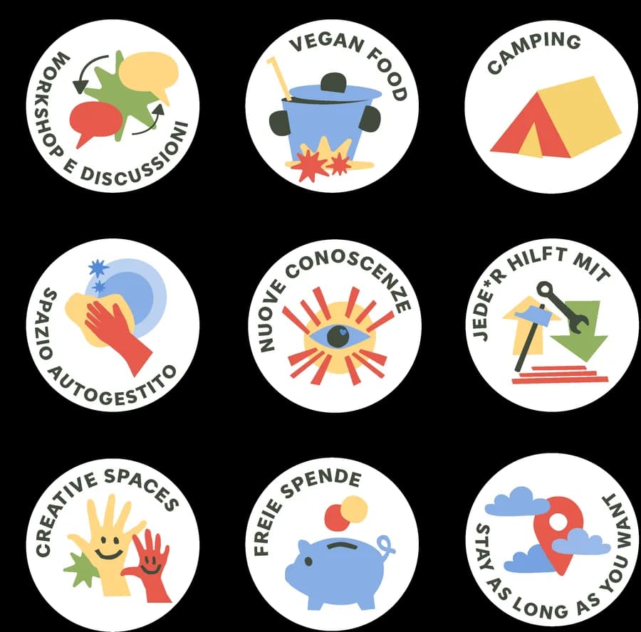 Klimacamp keypoints: workshops, vegan food, camping and solidarity